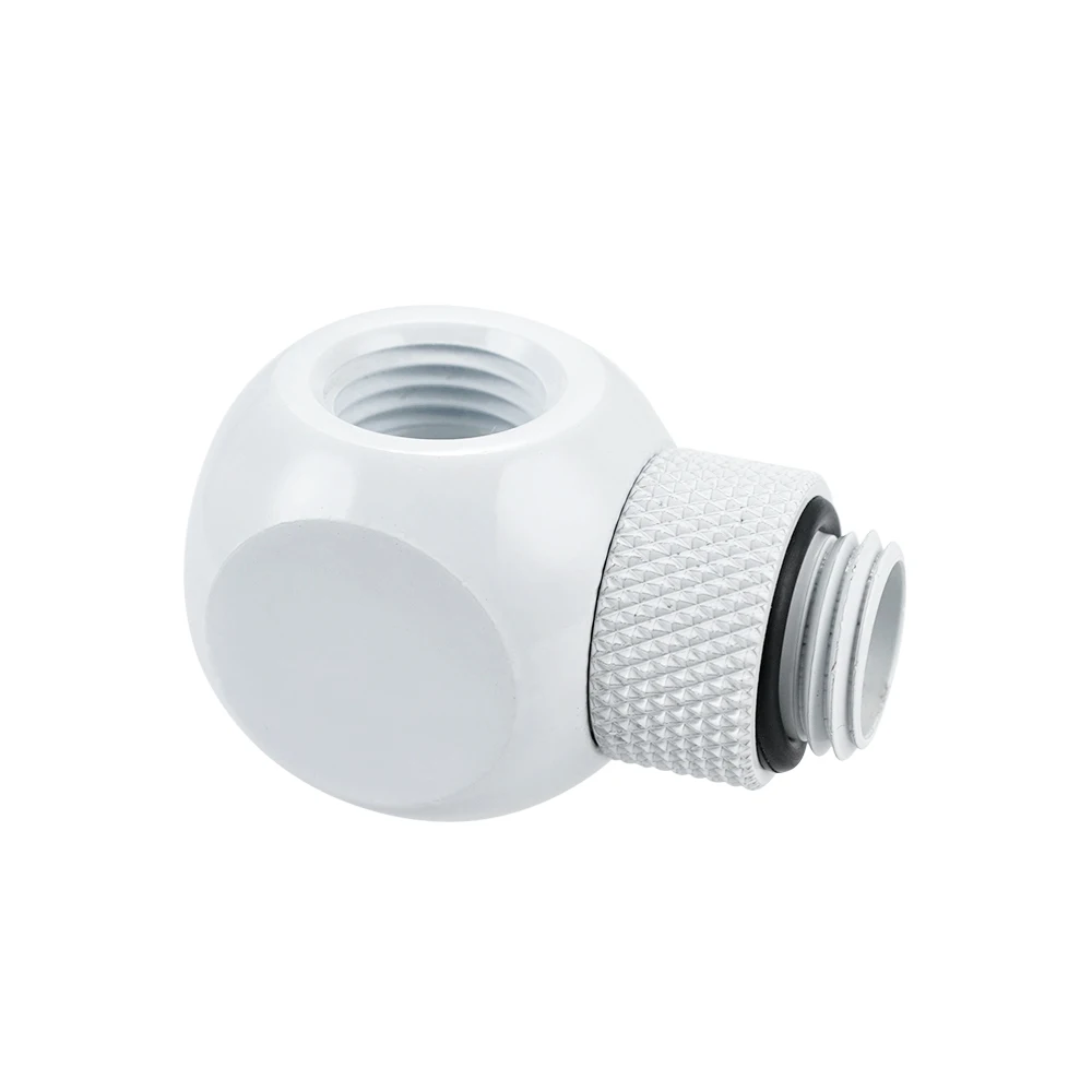 Barrow G1/4 "X4 360 conector divisor cúbico giratorio de 4 vías accesorios de enfriador de construcción de computadora, blanco negro plata, TX4T-A01 - imagen 4