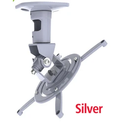 Soporte Techo Proyector Giratorio – Aluminio Plateado