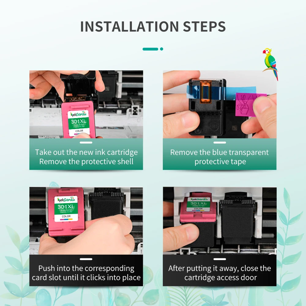 Cartucho de tinta 301 remanufacturado para impresora HP 301XL HP301 XL Compatible Deskjet 1000 1010 1011 1012 1050 1051 1055 1056 1050a - imagen 4