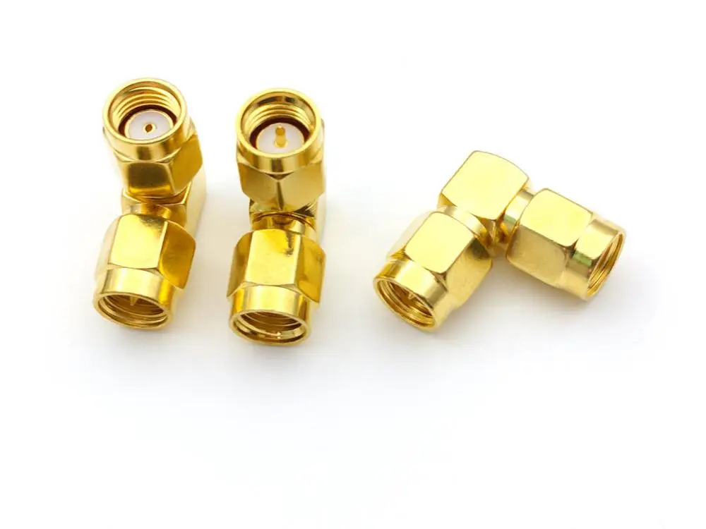 50 Uds./100 Uds., conector en Serie de Oro SMA macho RP SMA macho, ángulo recto - imagen 4