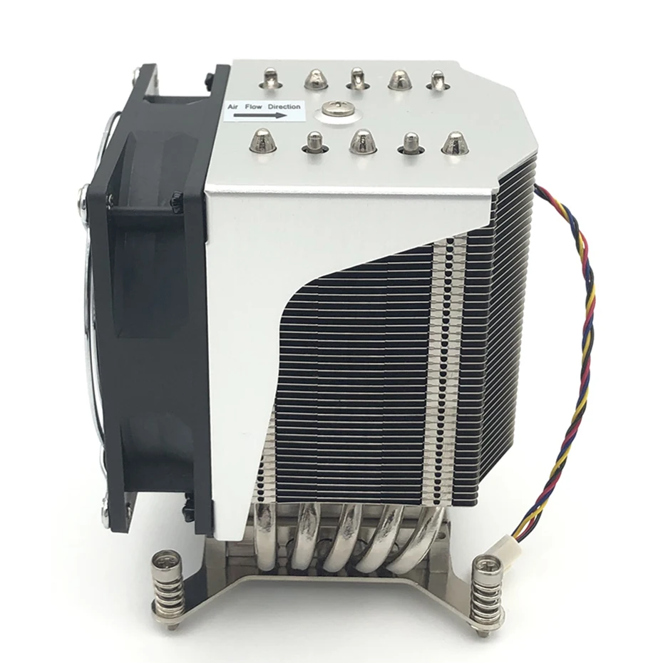 COOLSERVER-enfriador de CPU R19 4U, 5 tubos de calor, carcasa de escritorio, ventilador silencioso para LGA2011, 2066, 115X, estación de trabajo, radiador de computadora - imagen 5