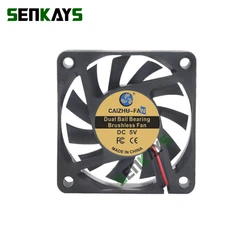 Ventilador CPU 60x60x10mm con cojinete de bolas dual 5-24V XH2.54 2Pin