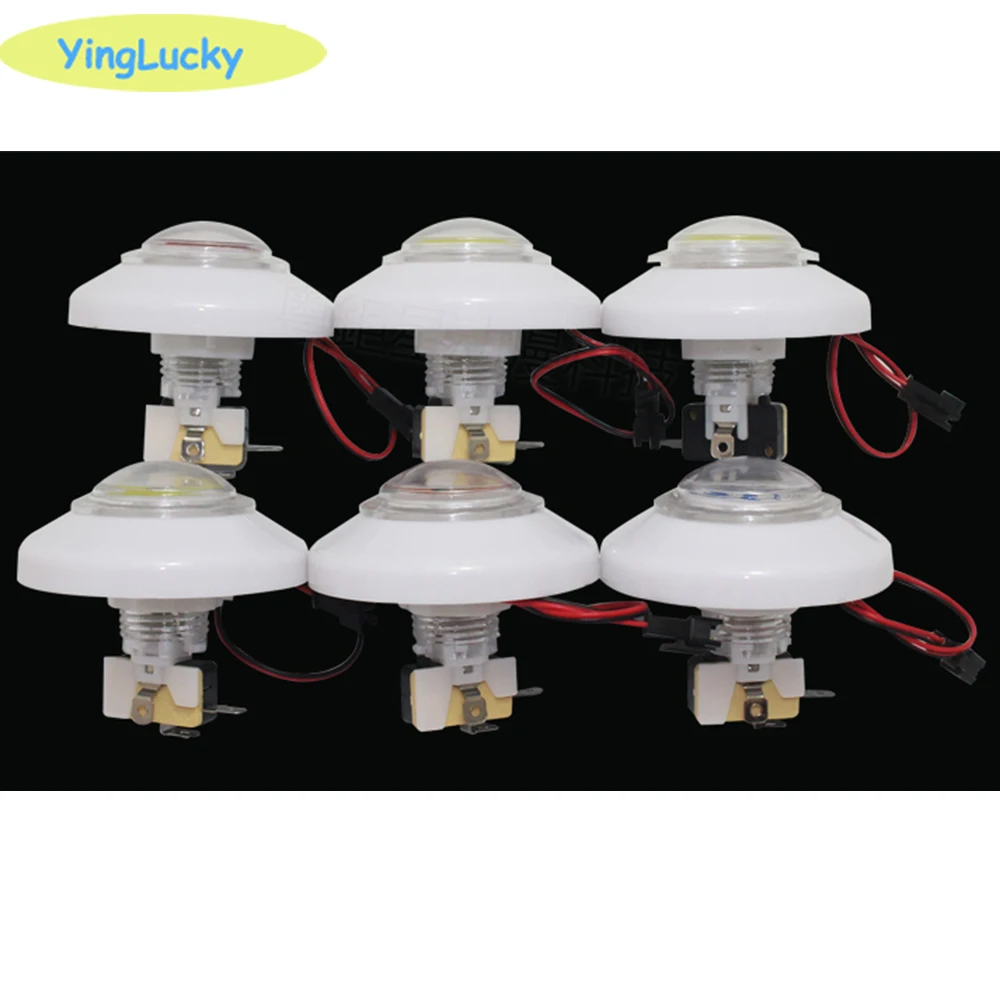 Botón LED Arcade de botón colorido con 12V para máquina de grúa de garra, máquina expendedora, 76mm, RGB, nuevo - imagen 4