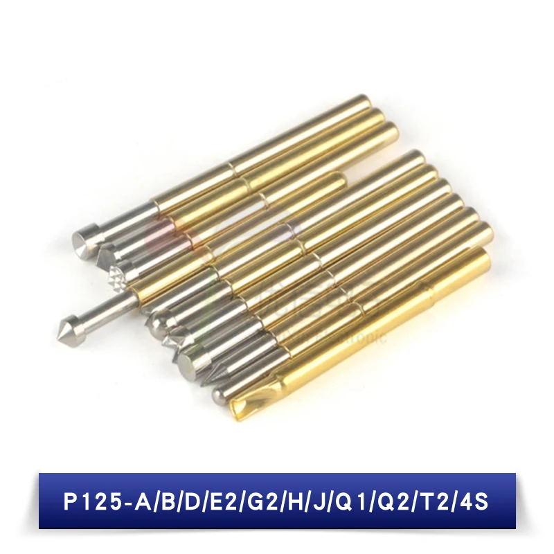 Sonda de prueba de resorte Pogo Pin, P125-A, P125-B, P125-D, P125-E2, P125-G2, P125-H, P125-J, P125-Q1, P125-Q2, 20 Uds.