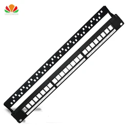 Panel Patch 19" 1U Keystone RJ45 - 8 Puertos CAT5e