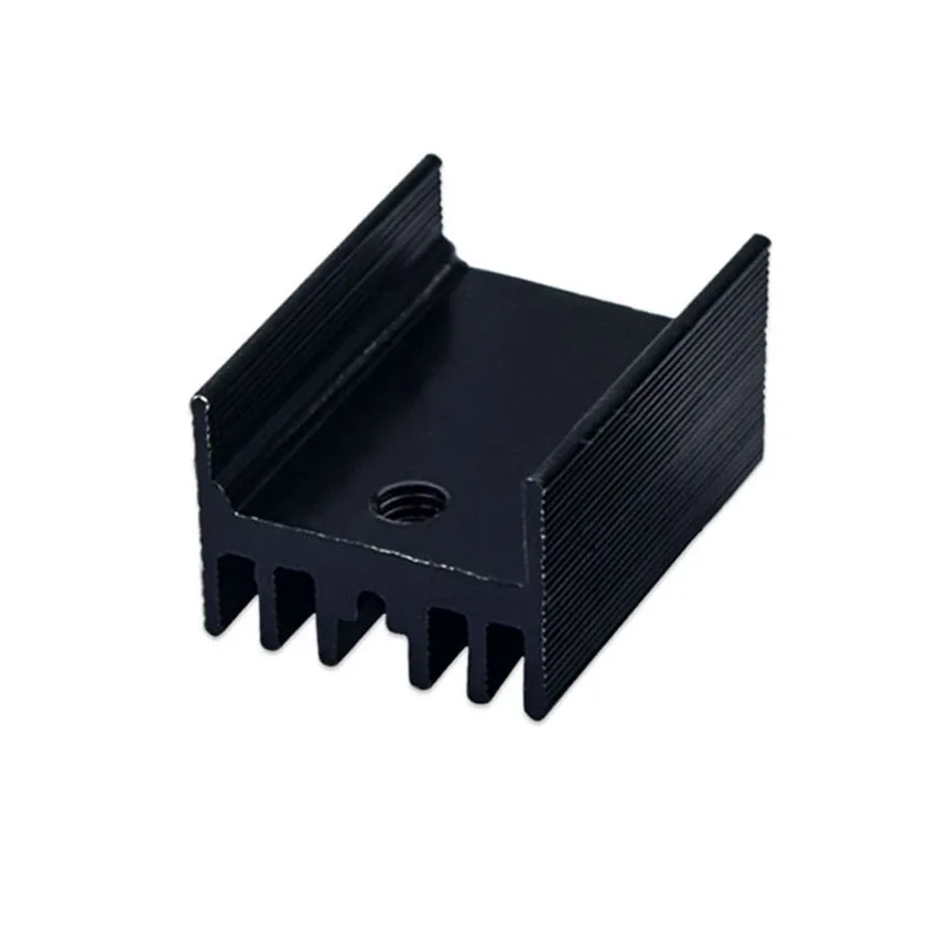 Radiador disipador térmico de aluminio negro, 100 piezas, 21x15x11mm TO-220 TO220, para MOS,7805, transistores de triodo, disipación de Chip IC - imagen 4