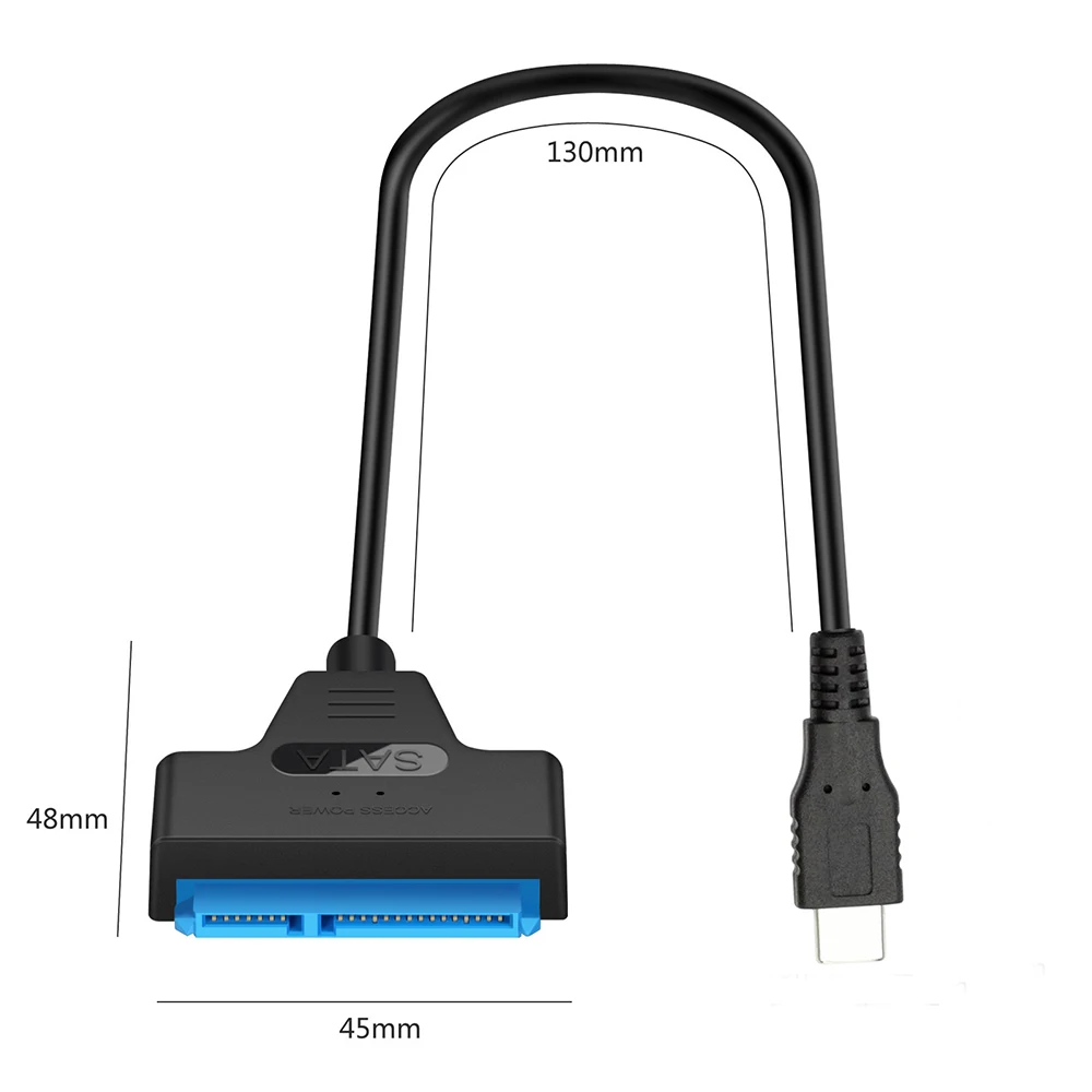 OULLX-Cable adaptador USB tipo C 3,1 Gen1 a SATA III HDD SSD, línea fácil para unidad SATA de 2,5 pulgadas, compatible con USAP - imagen 3