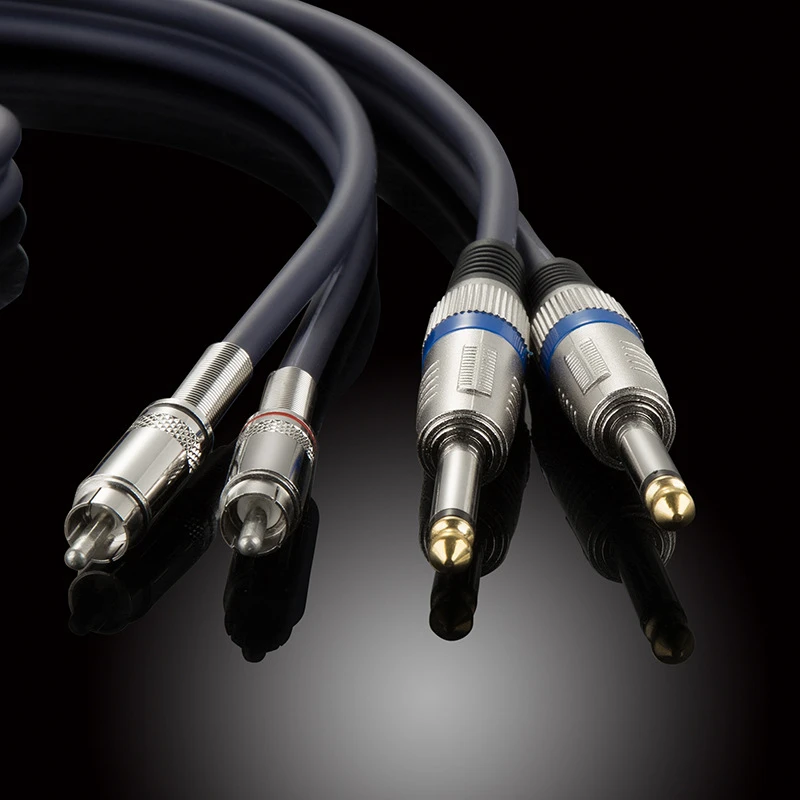 Cable equilibrado de cuatro cabezales, doble 6,35 a doble RCA, 2 pares, 2 cables de mezclador de loto - imagen 3