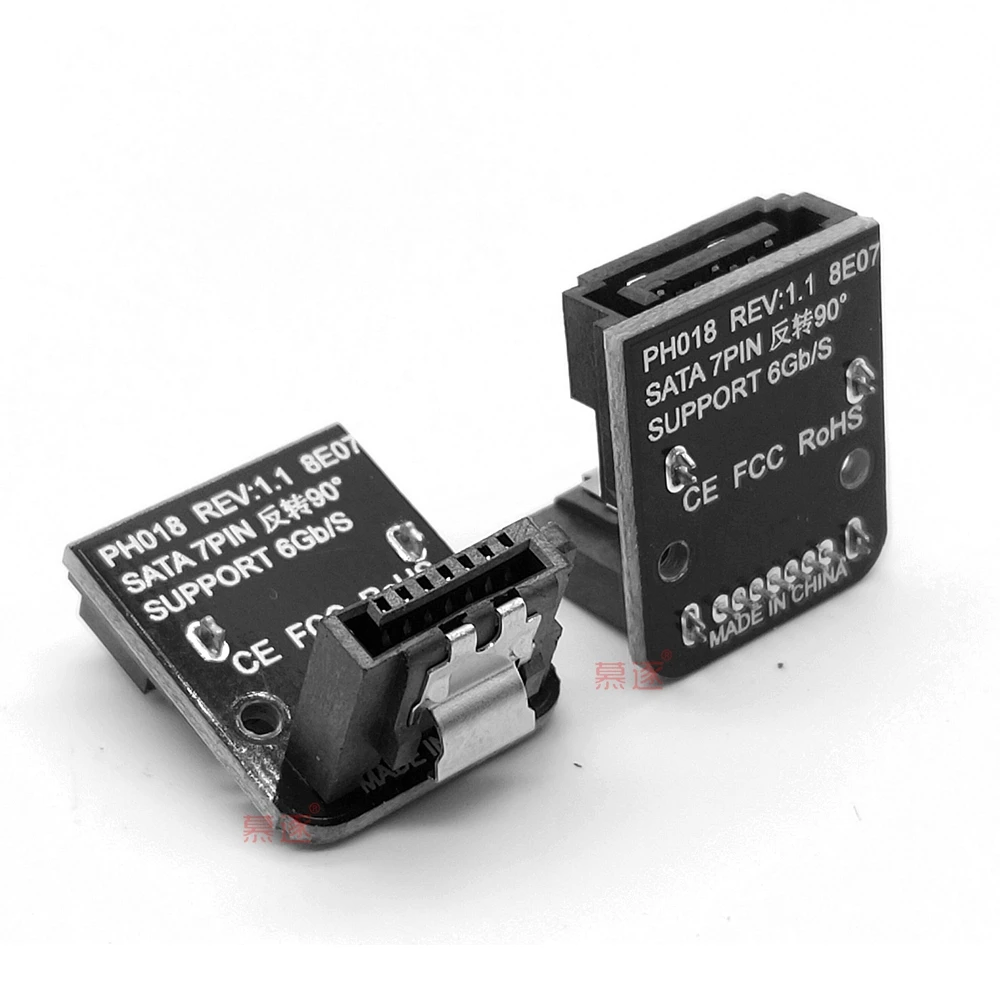 Cable SATA Controlador de disco duro SSD, adaptador de 90 grados para conexión de ordenador