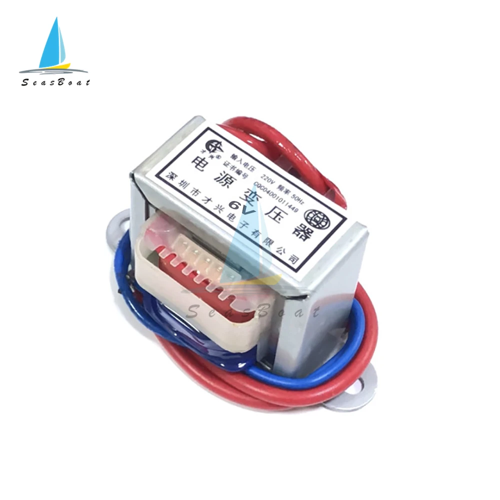 Transformador de potencia de cobre de 2 líneas, voltaje de salida CA 6V, 9V, 12V, 1W, entrada de núcleo de cobre EI, 220V, 50Hz ~ 60Hz - imagen 5