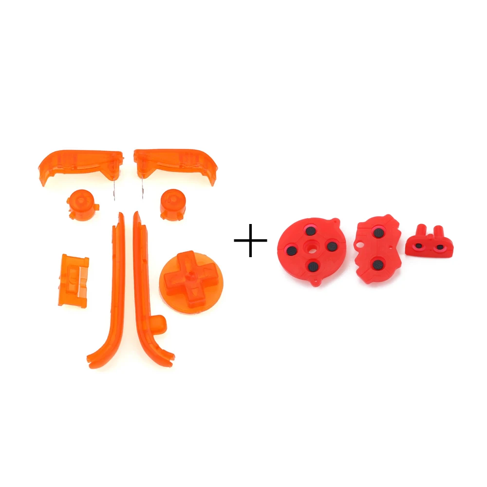 YuXi botones de plástico para GBA, botones A, B, L, R, d-pad para Nintendo Game boy Advance, almohadilla de goma de silicona colorida - imagen 2