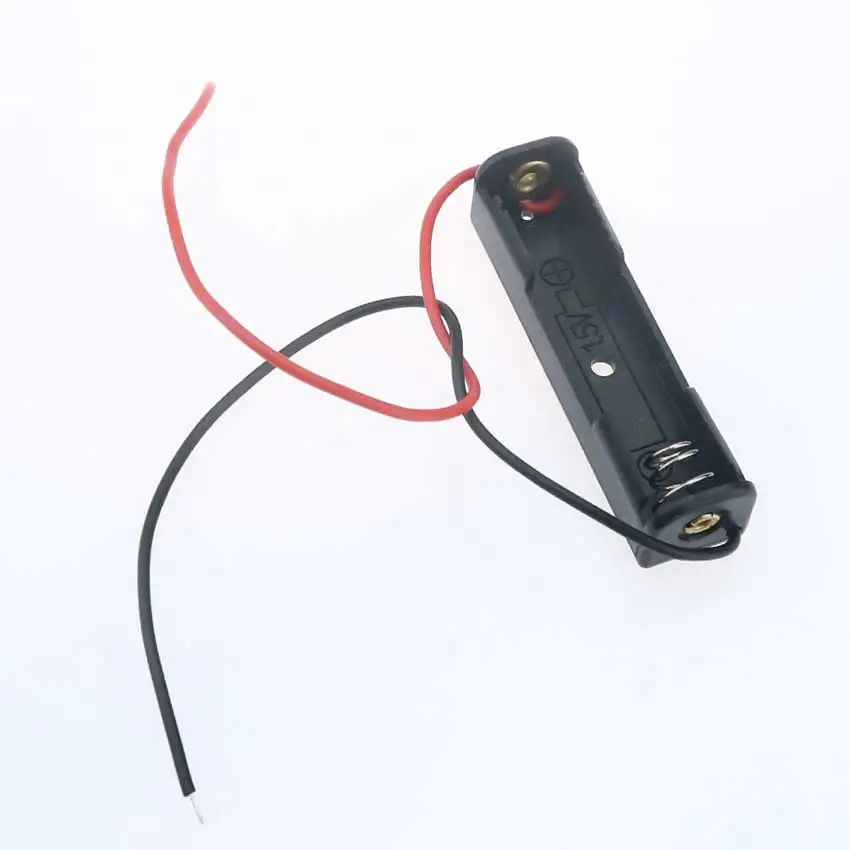 Cltgxdd funda de soporte de batería, Clip de resorte de doble cara con cable de plomo trasero, caja de batería de plástico, AAA, 15V, 1, 2, 3, 4, 6, 8 ranuras, 1 pieza - imagen 2