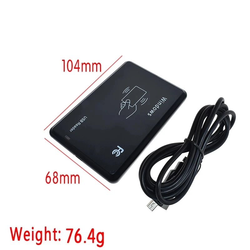 Lector USB Decimal RFID de 13,56 mhz para Mifare1KS50 FM1108 Fudan08 ISO14443A - imagen 4