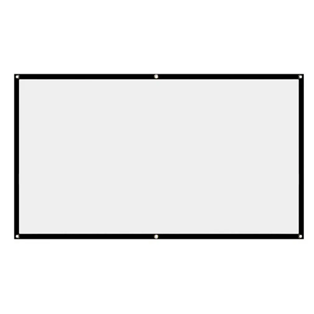 Pantalla de proyector HD plegable, cortina Simple, suave, 84/100/120/150 pulgadas, pantalla de proyección de películas 3D para cine en casa y oficina