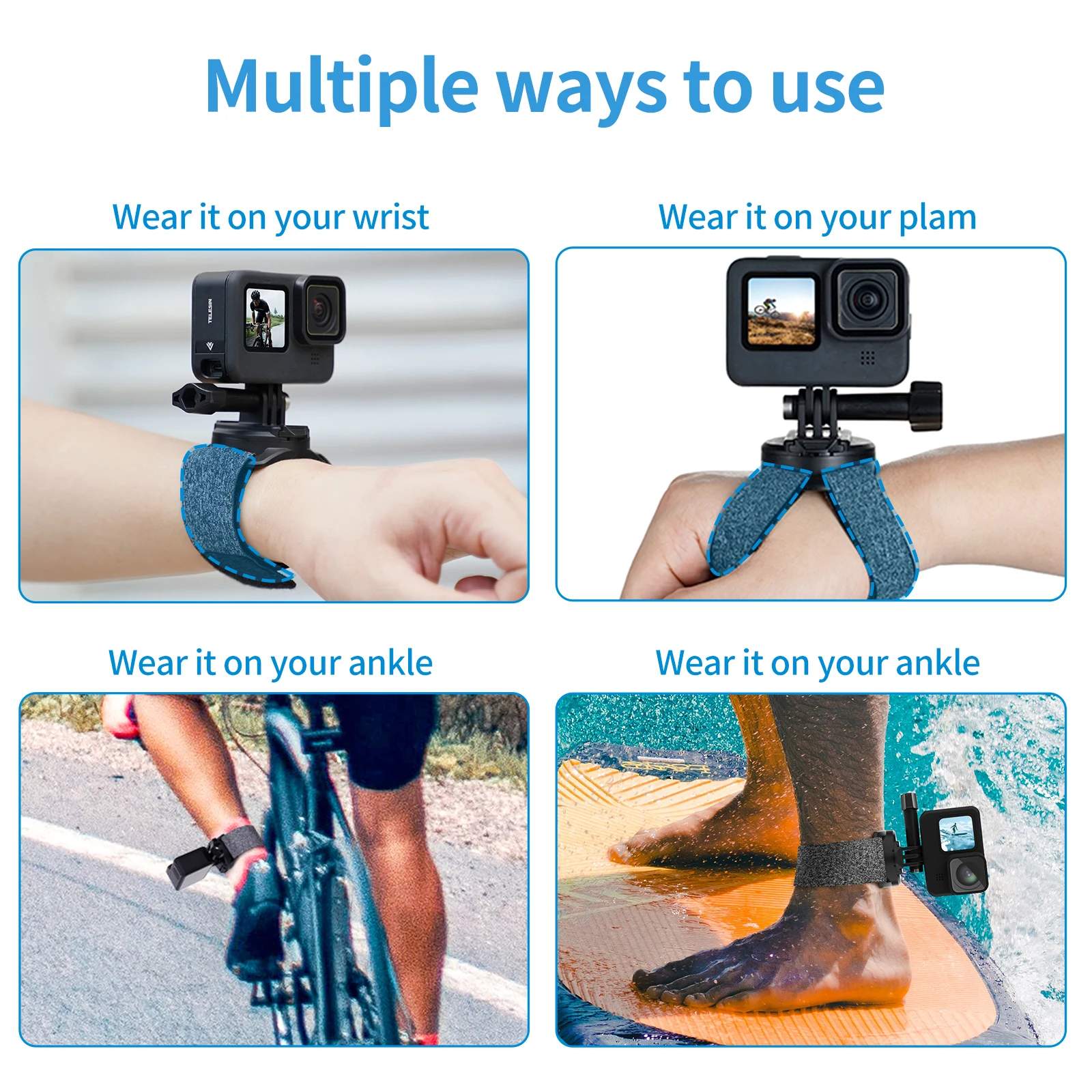 Telesin Correa Muñeca Ajustable 360° para GoPro Hero - imagen 4