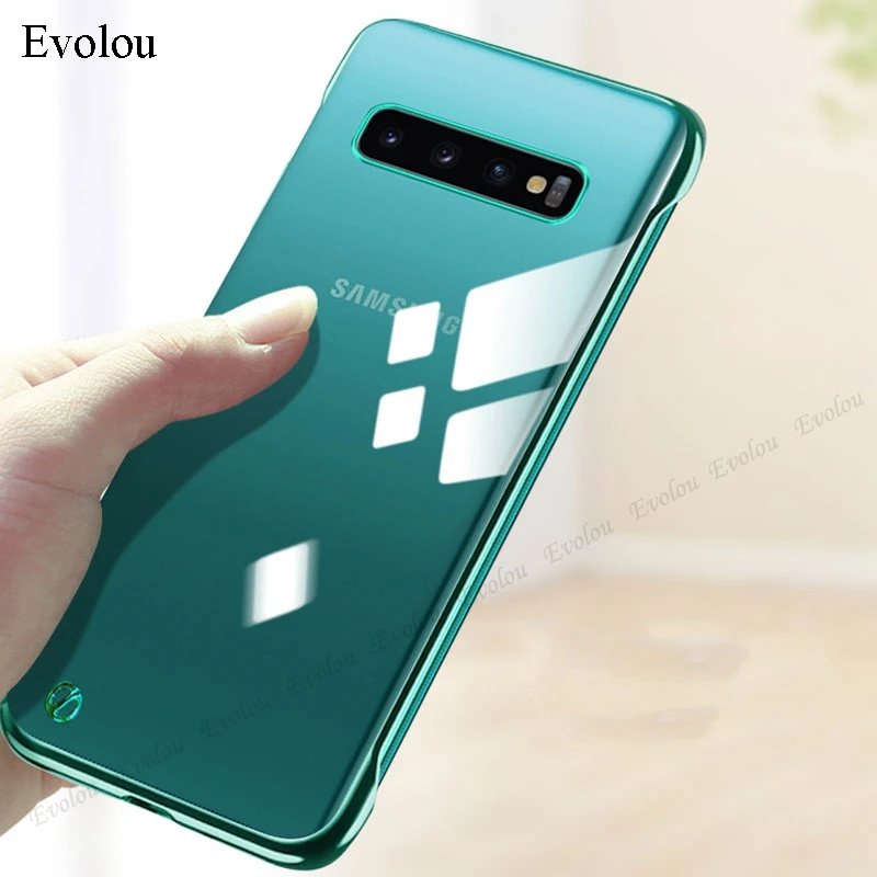 Funda transparente enchapada sin marco para Samsung S21 Ultra, S22, S10 Plus, carcasa trasera de parachoques duro para Samsung Note 20 y 10 - imagen 5