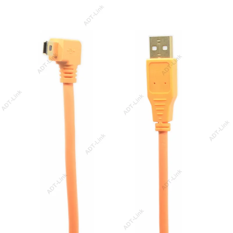 USB 2.0 a Mini-B de 5 pines, (3.0 m 5,0 m 8,0 m 10 m), Cable de puerto ORG USB Mini-B de 5 pines Conexión en ángulo a una cámara usando
