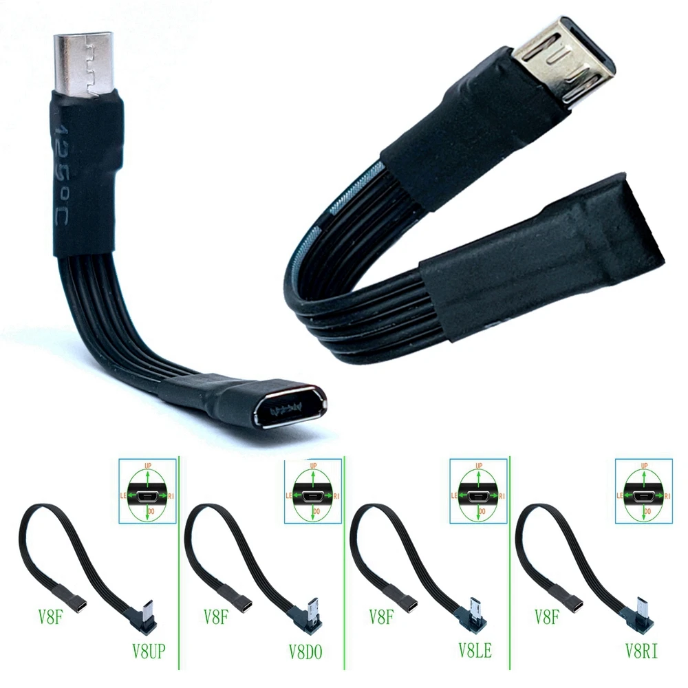Enchufe largo de alta calidad, 1m, Micro USB 2,0 B, 5 pines, macho a hembra, extensión M/F, cargador de datos de carga, Cable extensor de 0,1m a 1m - imagen 2