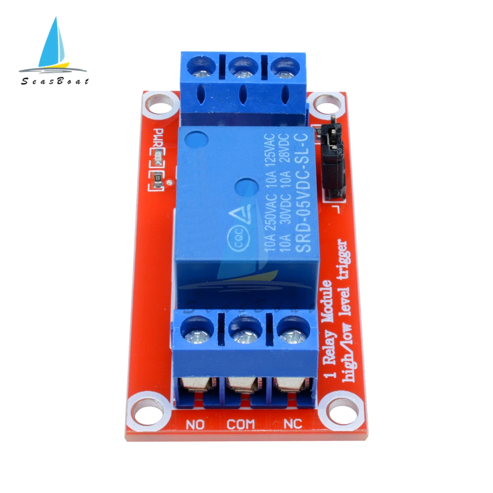 Módulo de relé de 1 canal, placa de Control de relé de disparo de nivel alto y bajo con optoacoplador, 5V, 9V, 12V, 24V - imagen 5