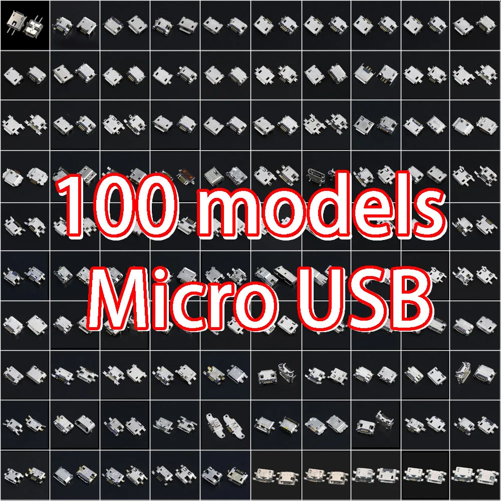 YuXi-Conector Micro USB para Samsung, Huawei, Xiaomi, Redmi, ASUS, SONY, Lenovo, HP, HTC, ZTE, OPPO, Meizu, etc., modelos 100 - imagen 2