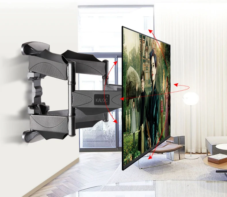 Soporte de pared universal para televisor LCD, brazo móvil para levantar TV, 400x400, P5, 6 brazos, 32-60, 42 y 50 pulgadas - imagen 3