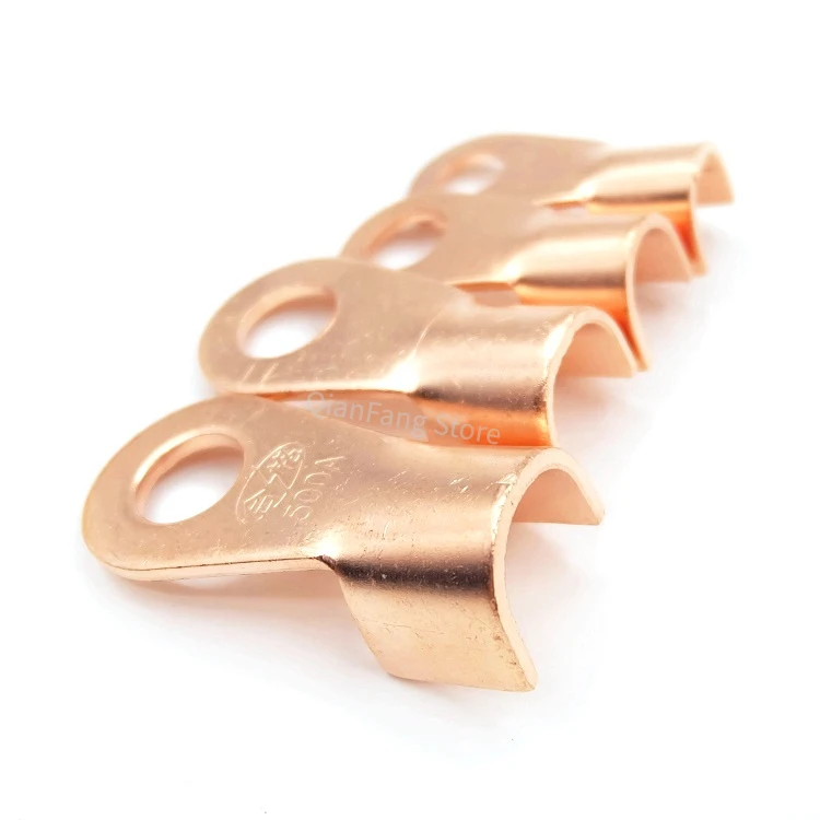 Terminal de alambre de cobre tipo OT, 150A, 200A, 300A, 400A, 500A, 600A, 800A, terminales de nariz desnuda, engarce de boca abierta, empalme de conector de Cable desnudo - imagen 4