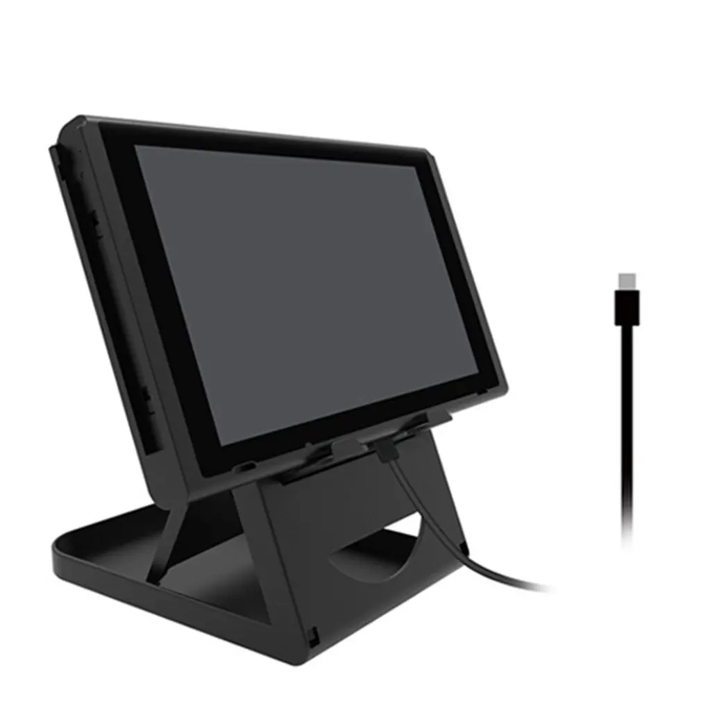 Un monitor de computadora negro con un soporte