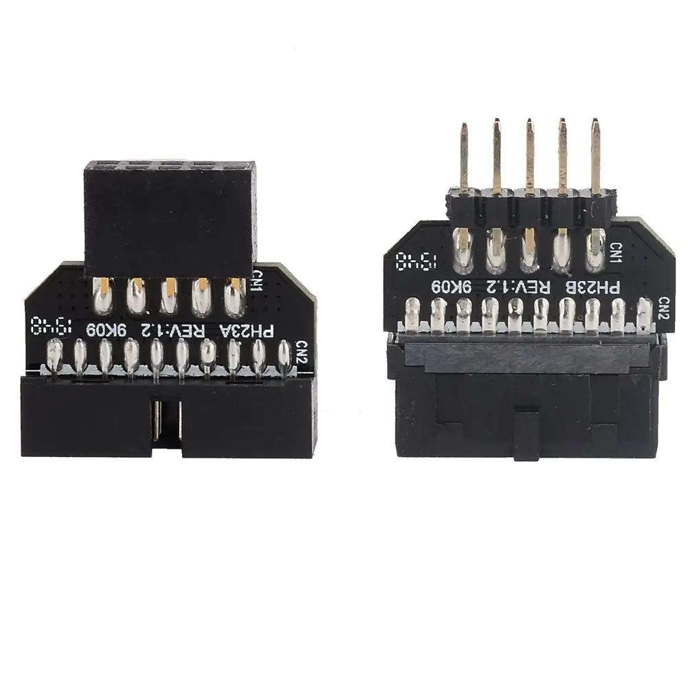 1 Juego de carcasa USB 2,0 Reversible de 9 pines a placa base USB 3,0, adaptador hembra de cabezal de 20 pines - imagen 3