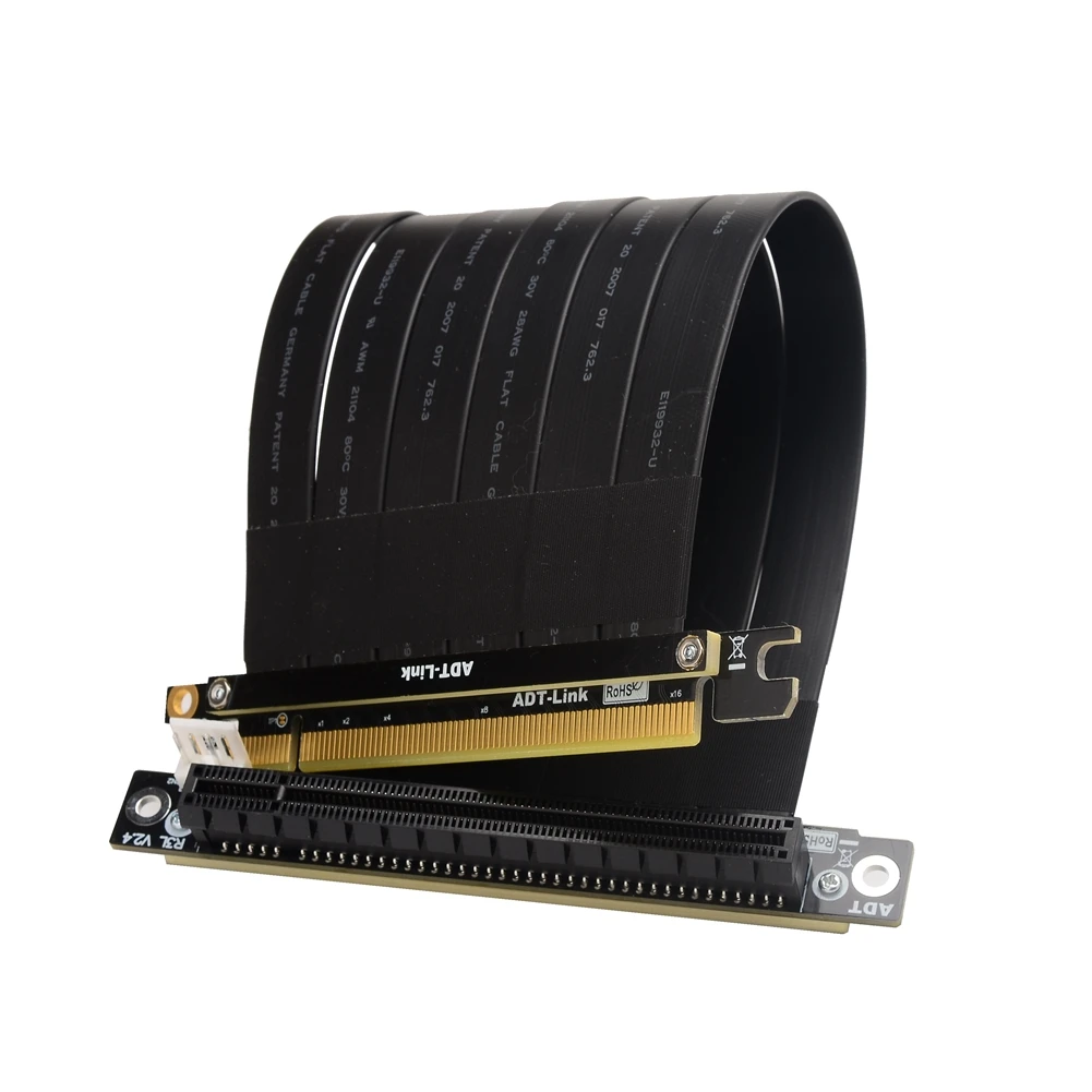ADT-Link R33SL-PW Cable elevador PCIe X16 a 16X con alimentación SATA para extensión de tarjeta gráfica GPU Ethereum Mining Compatible con RT - imagen 5