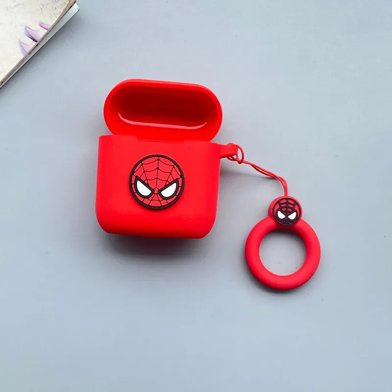 Funda para auriculares de dibujos animados de Disney Marvel para Xiaomi Redmi Buds 3, funda protectora de silicona para auriculares Bluetooth con cordón