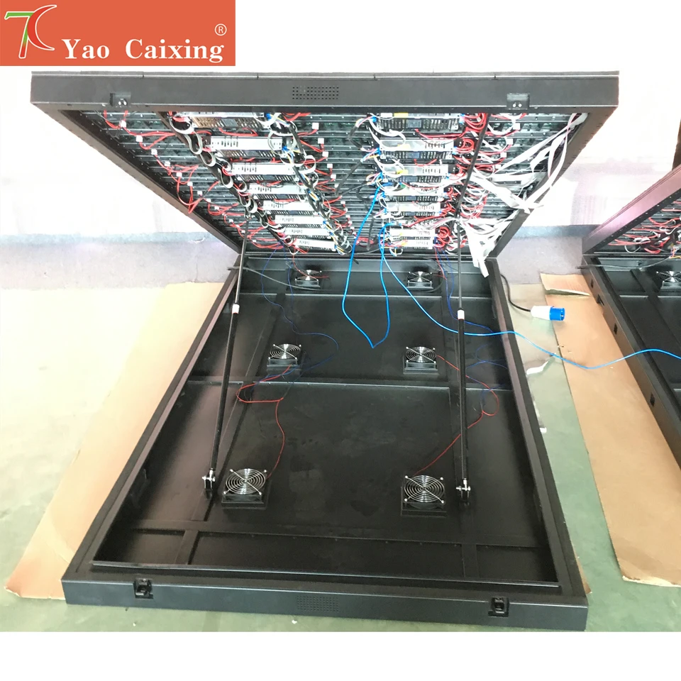 Pantalla publicitaria de exhibición de gabinete de equipo de Metal impermeable para exteriores P5 personalizable de mantenimiento frontal de 2,88x0,96 m - imagen 5