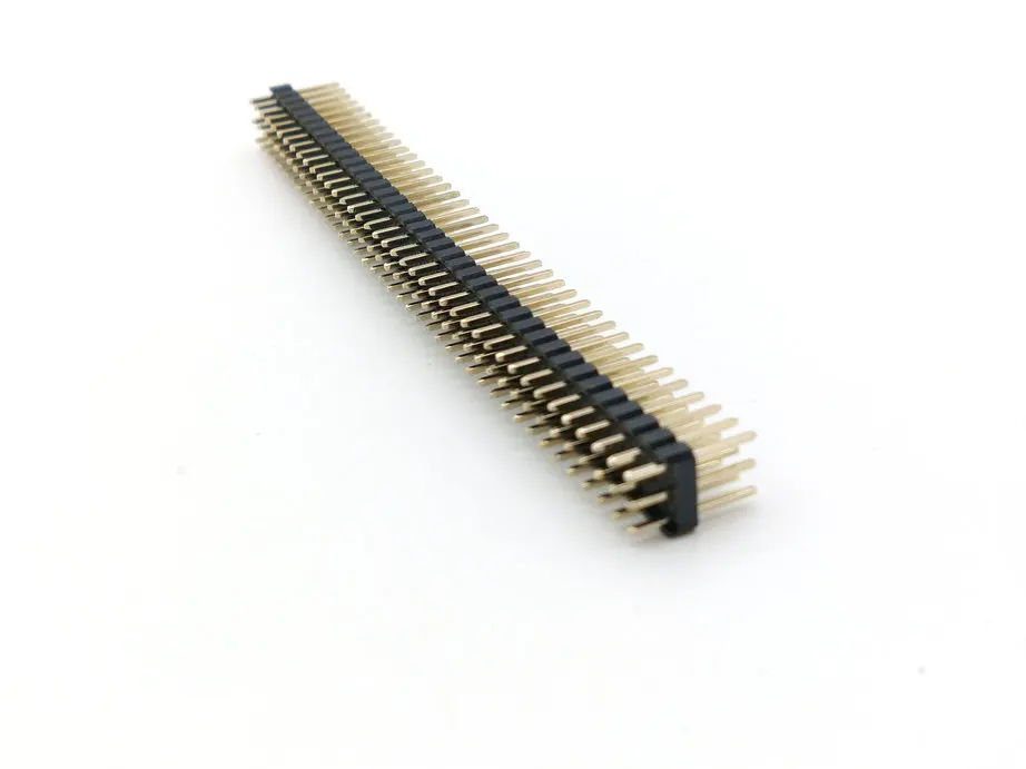 Lote de 50 piezas doradas de 3x40 Pines, fila recta de 2,54mm, cabezal de pines macho redondo - imagen 4