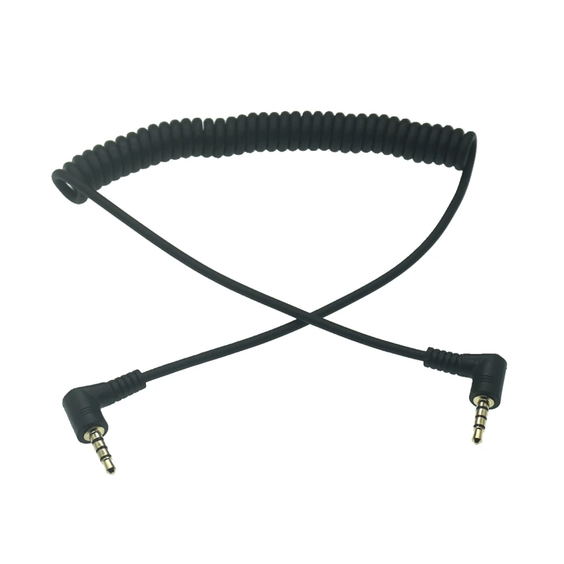 Cable espiral en espiral con resorte AUX para auriculares, Audio estéreo, 90 grados, 3,5mm, 3/4 polos, TRS a TRRS 3,5/2,5mm, 3p, 4 polos, macho/hembra - imagen 3