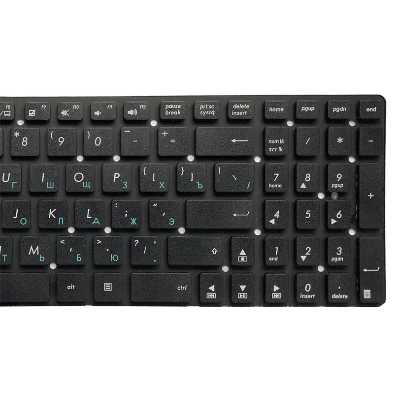 Teclado de ordenador portátil ruso para ASUS K55, K55A, K55V, K55VJ, K55VM, K55VD, K55VJ, K55VS, K55XI, K55DE, K55DR, 0KNB0-6121RU00, NSK-WA001, negro - imagen 3