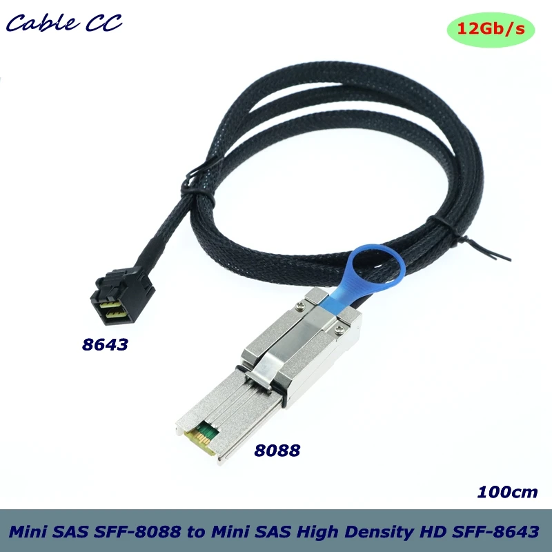 Cable Mini SAS SFF-8088 a SFF-8643 Externo para Servidores RAID