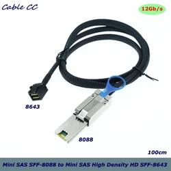 Cable Mini SAS SFF-8088 a SFF-8643 Externo para Servidores RAID