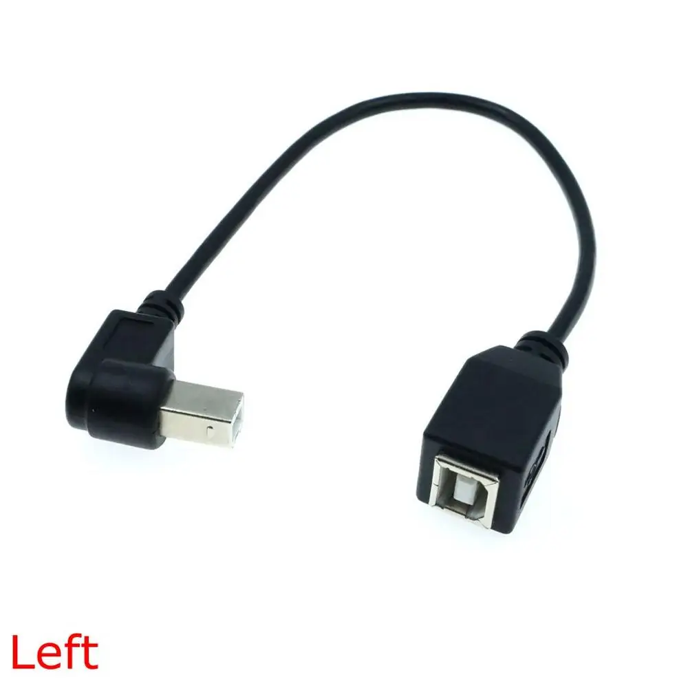 Cable de impresora USB 2.0 tipo B, paquete de 2 USB 2.0 B hembra a tipo B macho (ángulo recto de 90 grados hacia arriba y hacia abajo) extensión corta de impresora - imagen 5
