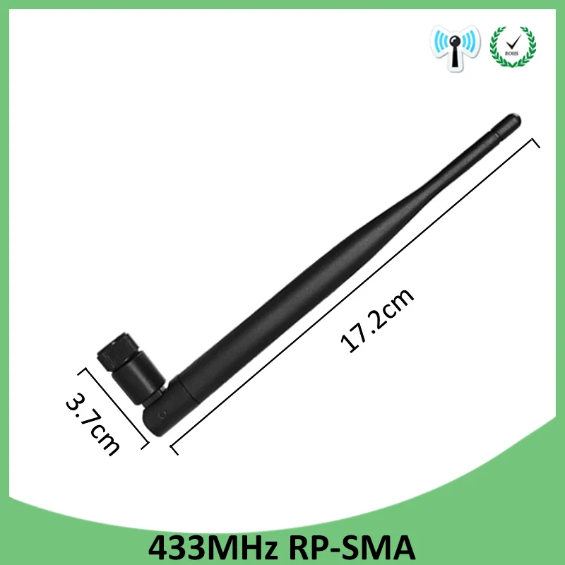 Eoth 433Mhz antena LORA 5dbi GSM 433 mhz conector de goma 433m Lorawan IOT SMA macho hembra cable de extensión Pigtail - imagen 2