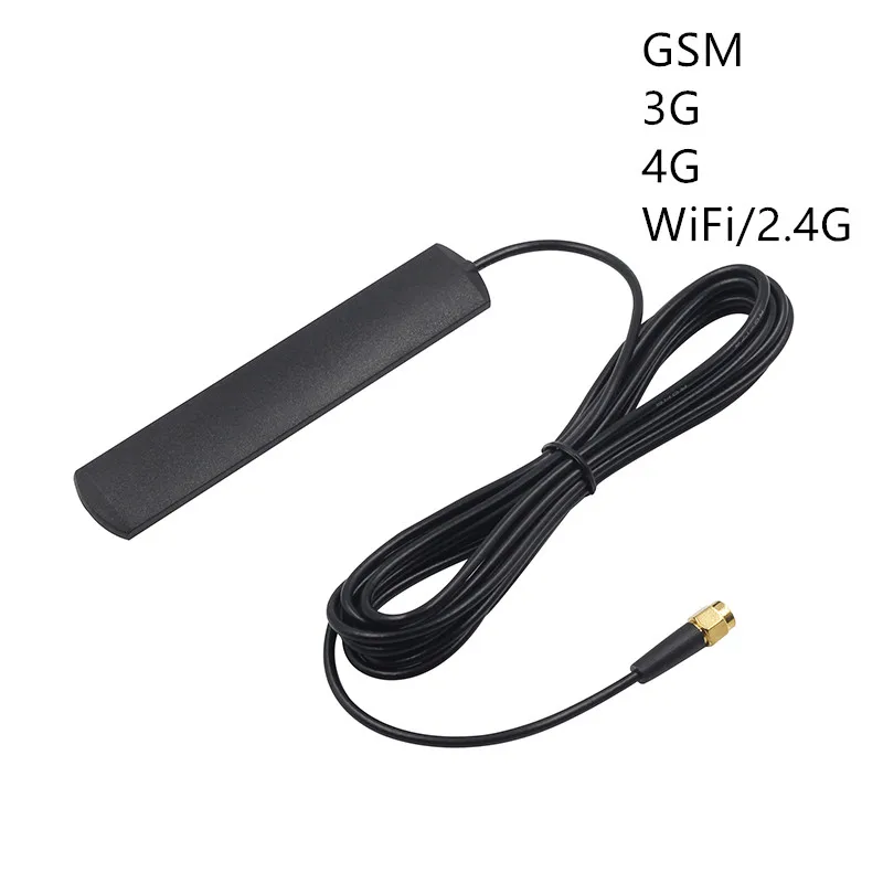 Antena de parche WiFi GSM GPRS 3G 4G, 1,5 m, 3m, Cable de pegamento, frecuencia completa, alta ganancia, 3dbi, conector SMA de comunicación para vehículo - imagen 2