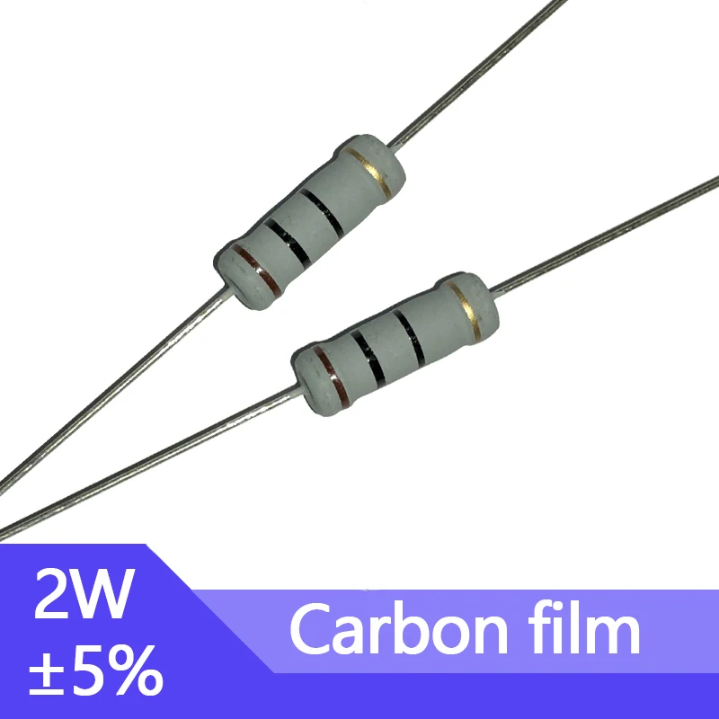 20 piezas resistencia de película de carbono 2W 5% resistencia 0.68R 6R8 68R 680R 6K8 68K 680K 0,68 6,8 68 680 R K Ohm - imagen 3
