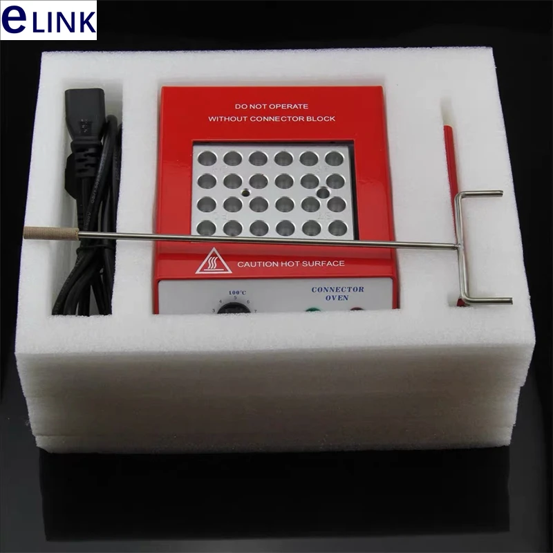 Horno de curado de epoxi de fibra óptica, horno de pulido térmico de 24 puertos, equipo de curado de epoxi ELINK - imagen 5