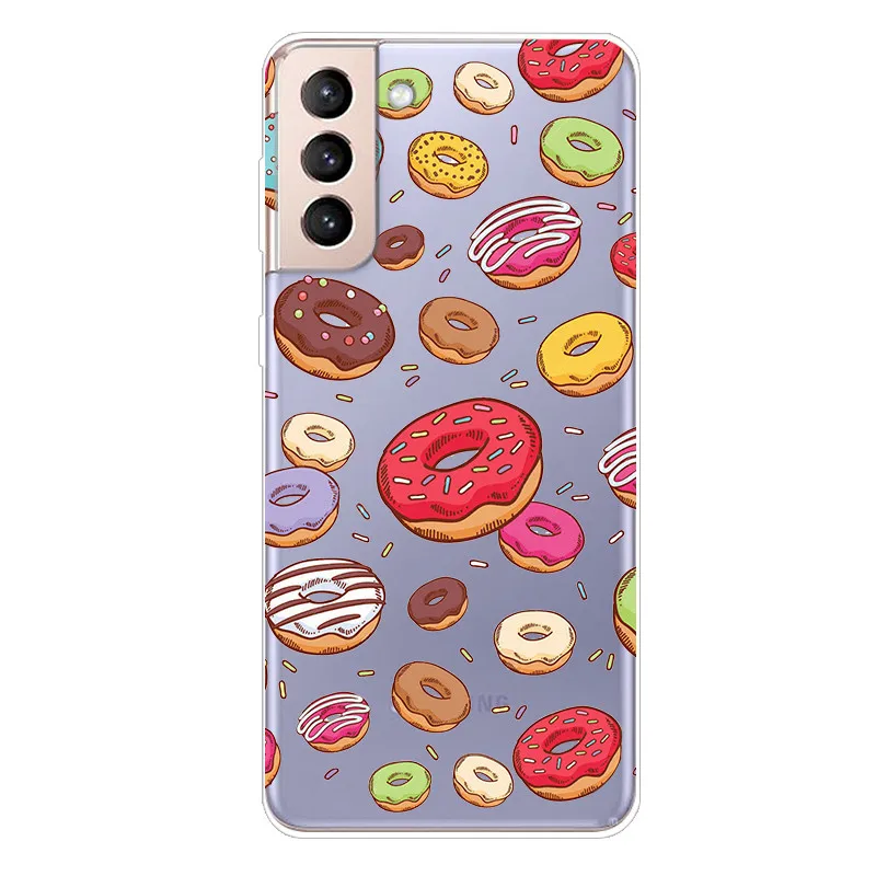 Funda transparente de silicona TPU para Samsung Galaxy S21 FE Ultra Plus 5G, carcasa suave de dibujos animados para Samsung S21FE 5G S 21 - imagen 2