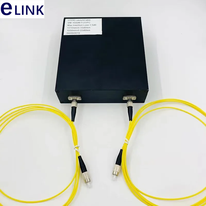 OTDR Caja de cables de lanzamiento OTDR de fibra desnuda, carcasa metálica FC SC UPC MM, 50 um, 125um, FTTHELINK, 500 m, 1 km, 2 km - imagen 4