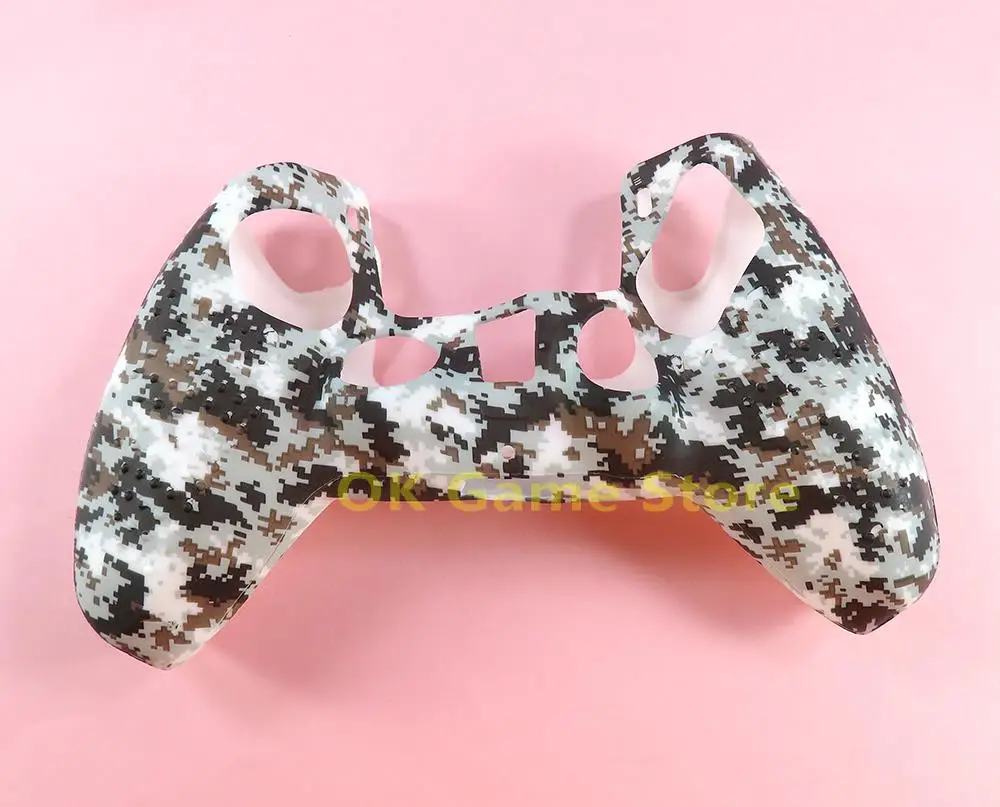 1 pzas/lote funda de silicona cubierta de goma de Gel suave para Playstation5 PS5 funda de piel con impresión por transferencia de agua para accesorios de juego PS5 - imagen 5