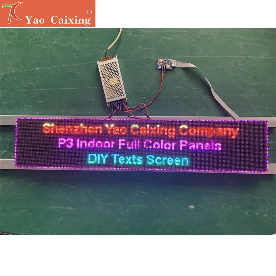 Módulo de matriz Led para interiores, controlador Wifi con interruptor de fuente de alimentación, pantalla Digital DIY, 960x192mm, 5 piezas, P3, Hd-WF1 - imagen 5