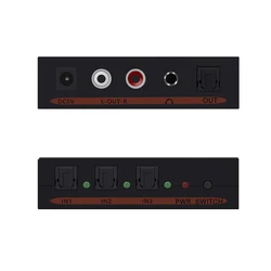 Interruptor Óptico SPDIF TosLink 3x1 – Audio Digital para DVD y TV