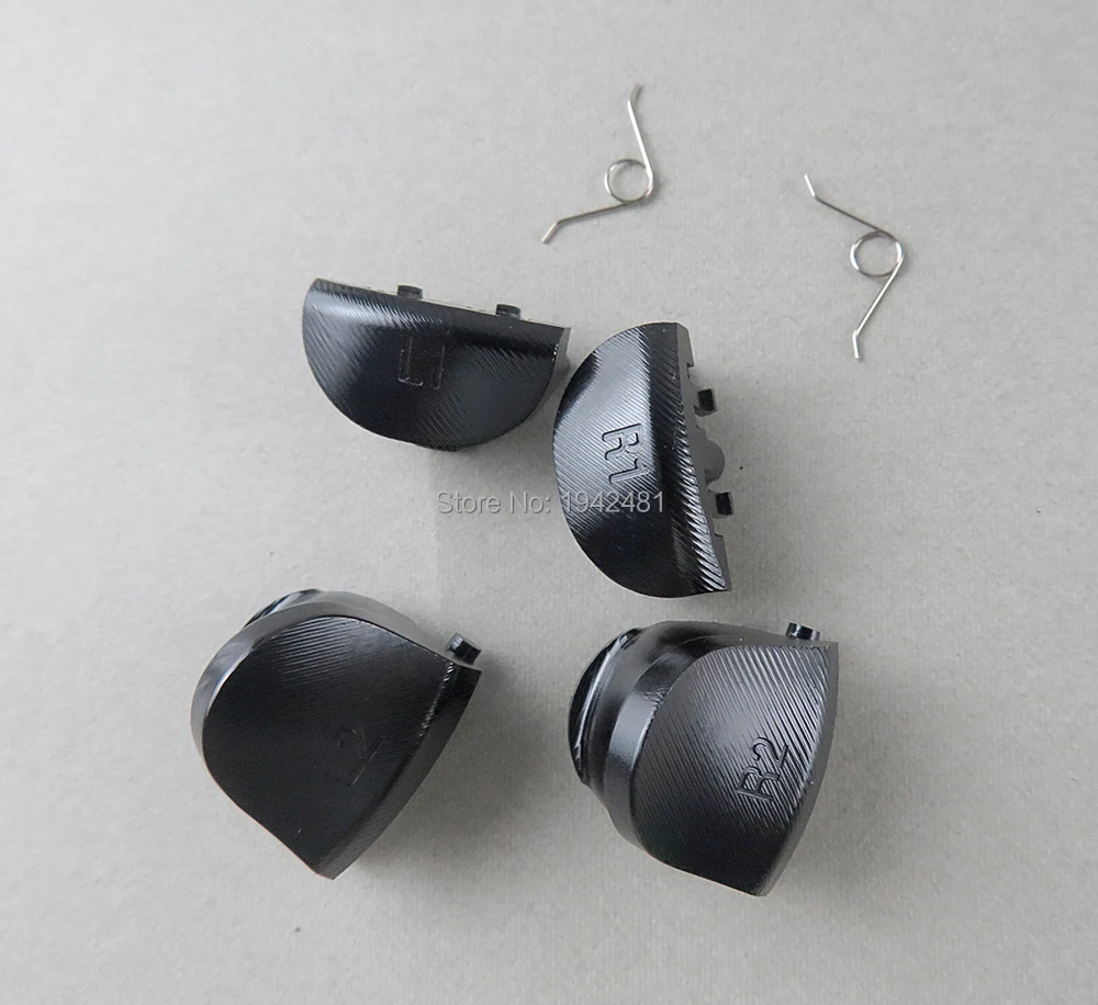 5 Juegos para Sony Playstation 4 PS4 JDS 001 010 JDM001 Metal personalizado aluminio L1 R1 L2 R2 botones de disparo resortes de reparación de controlador - imagen 2