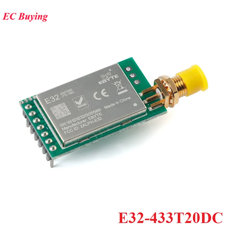 E32-433T20DC E32-433T30D SX1278 LoRa Módulo inalámbrico RF 433MHZ UART 100mW Puerto serie TX RX Módulo SMA-K interfaz de antena - imagen 4