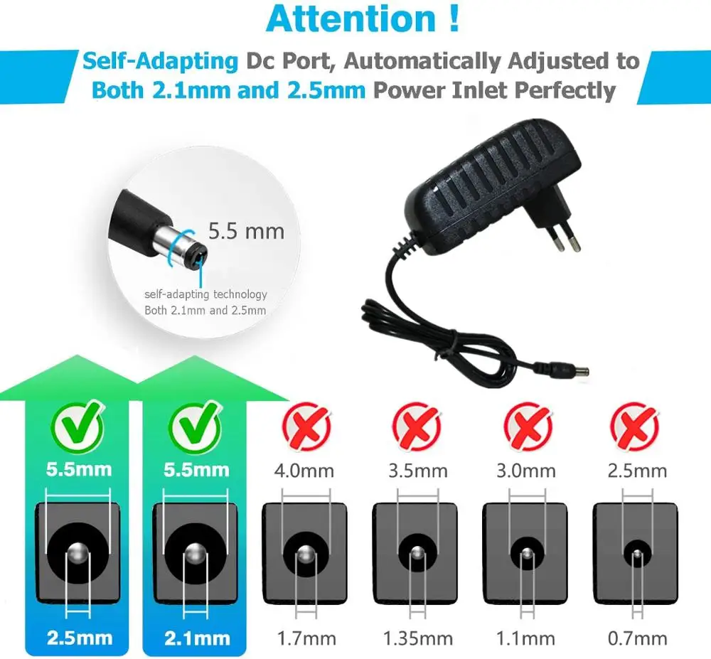 Adaptador de corriente Universal para tiras de luz LED, fuente de alimentación de AC 110-240V, DC 5V, 6V, 8V, 9V, 10V, 12V, 15V, 0.5A, 1A, 2A, 3A - imagen 2