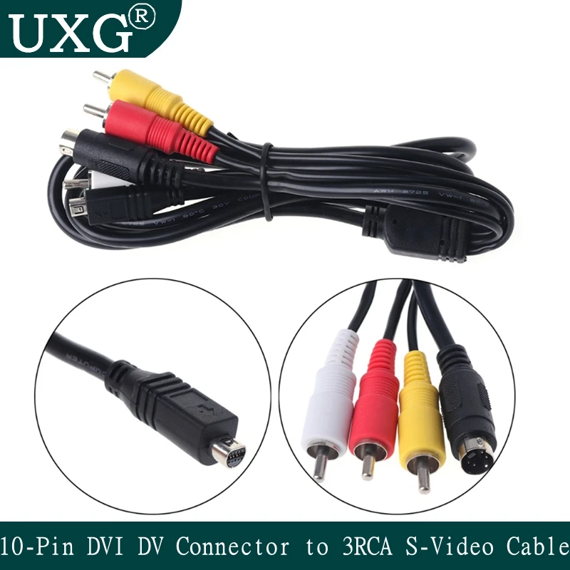 Cable AV Alta Calidad Conector DVI DV 10 Pines 3 RCA S-Video Sony DCR Handycam Videocámara Cámara Digital VMC-15FS A/V - Vista principal del producto
